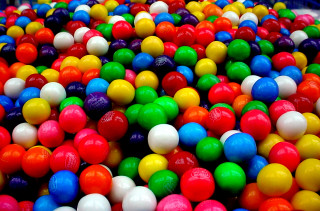 Colorful balls candy canes gummy - a large amount free wallpaper