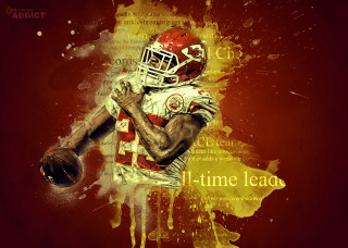 Football player holding football red - digital artwork free wallpaper