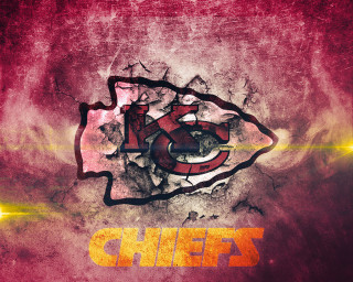 Football team wall chiefs red - plain background free wallpaper for desktop