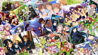 Anime collage faces hair colors - many free wallpaper for desktop