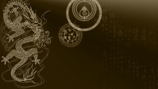 Dragon clock wall writing drawing - metaphysical free wallpaper