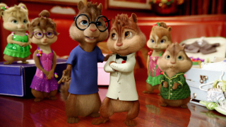 Chipmunks table suitcase box woman - a suitcase free wallpaper