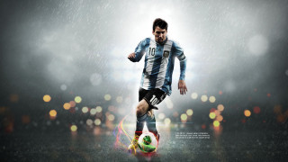 Man kicking soccer rainy night - boke free wallpaper
