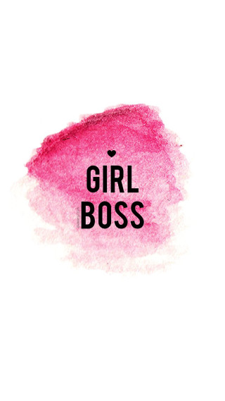 Pink watercolor girl boss cherry - a cross stitch free wallpaper for mobile