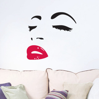 Woman face red lipstick white - a red lipstick free wallpaper for tablet