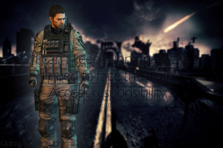 Military man night street city - a man in a military uniform free wallpaper