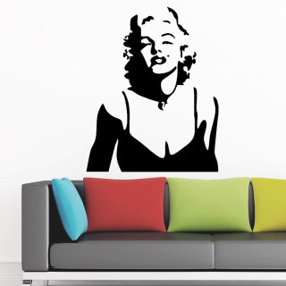 Woman black dress wall decal - andy warhol free wallpaper