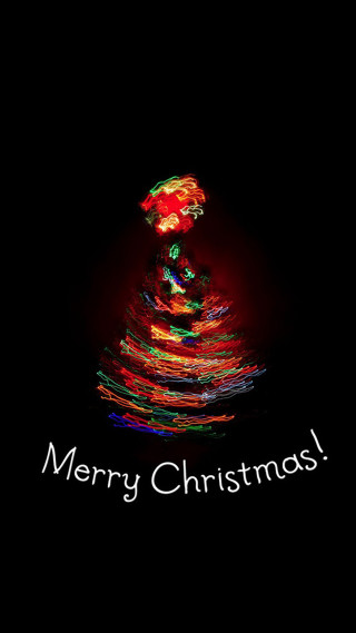 Christmas tree merry message dark - merry free wallpaper for mobile