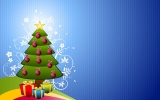 Christmas tree presents colorful background - hd wallpaper free wallpaper