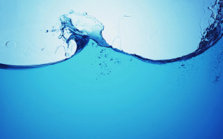 Blue water wave sky bubble - a wave of water free wallpaper