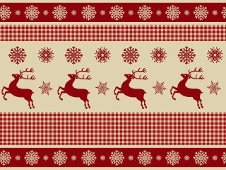 Christmas deer snowflake red beige - pattern free wallpaper for desktop