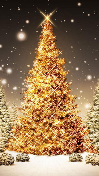 Christmas tree star snow snowflakes - hd wallpaper free wallpaper for mobile