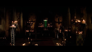 Dark room candles lit green - candle free wallpaper for desktop