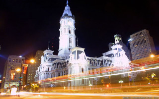 Clocktower night streetlights cityscape tokyo - public free wallpaper