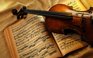 Violin sheet music bed sheets - beautiful composition free wallpaper