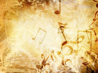 Grungy background musical notes symbols - musical note free wallpaper