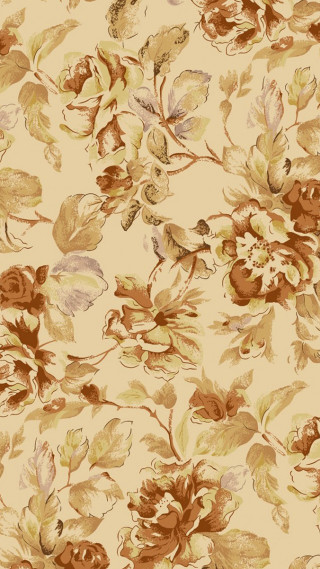 Floral pattern brown beige background - a brown border free wallpaper for mobile