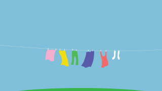 Clothes line blue sky green - a clothes line free wallpaper