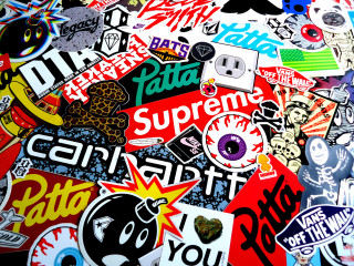 Stickers pile photograph shop chaos - antoni pitxot free wallpaper