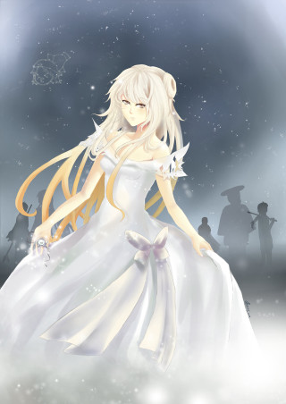 Woman white dress snow man - a white dress free wallpaper for mobile