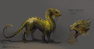 Yellow dragon sharp teeth glowing - sharp tooth free wallpaper