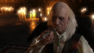 Long haired man vest smoking - baroque free wallpaper