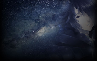 Man longhair blackcoat looking stars 2 - the star free wallpaper