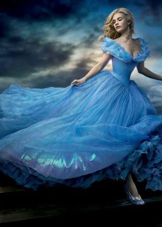 Woman blue dress staircase cloudy - annie leibovitz free wallpaper for mobile