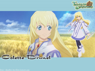 Colette brunel anime blonde wheat - a sky background and a caption free wallpaper