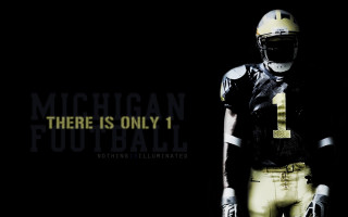Football player uniform number1 michigan - fantastic realism free wallpaper for desktop