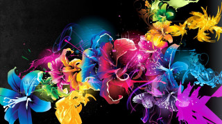 Colorful flower psychedelic vivid constellation - vivid color free wallpaper