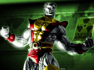 Man yellow red outfit gun - cyborg free wallpaper