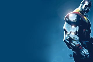 Man suit gun camera blue - artgerm free wallpaper