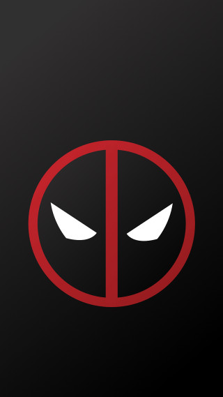 Deadpool logo eyes red circle - a red circle free wallpaper for mobile