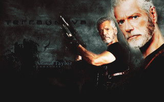 Man holding gun poster another - his hand and another man free wallpaper