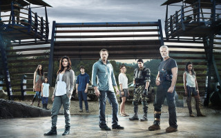 Group people standing building staircase - a staircase free wallpaper