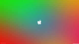 Colorful apple white green synchromism - a white apple free wallpaper