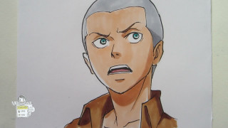 Surprised man brown jacket white - a drawing of a man free wallpaper