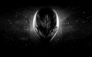 Black alien head dark space - a dark space free wallpaper