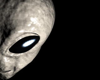 Alien blue eye black background - alien free wallpaper