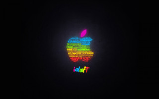 Colorful apple logo dark word - fructose free wallpaper