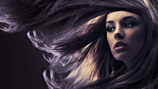 Woman long hair blowing wind 3 - flowing hair free wallpaper