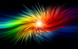 Colorful black background rainbow swirl - mystical free wallpaper for desktop