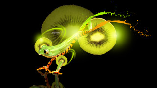 Green lizard branch kiwi mouth - a green lizard free wallpaper for desktop