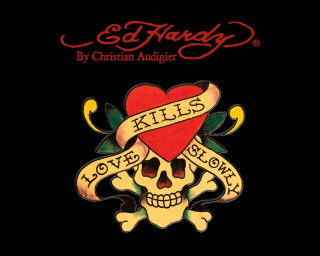 Skull heart banner love randy 2 - back cover free wallpaper