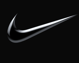 Black white nike logo letterism - a white nike logo free wallpaper