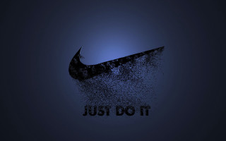 Nike justdoit black ink dark - dust free wallpaper
