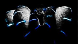 Winged people dark background blue - dynamic lighting free wallpaper