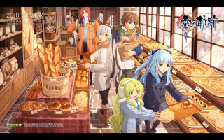 Bakery group people breads display - a box free wallpaper for desktop