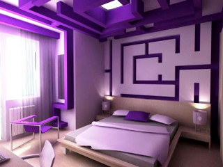 Bedroom with bed interior design 36 - desk free wallpaper for desktop